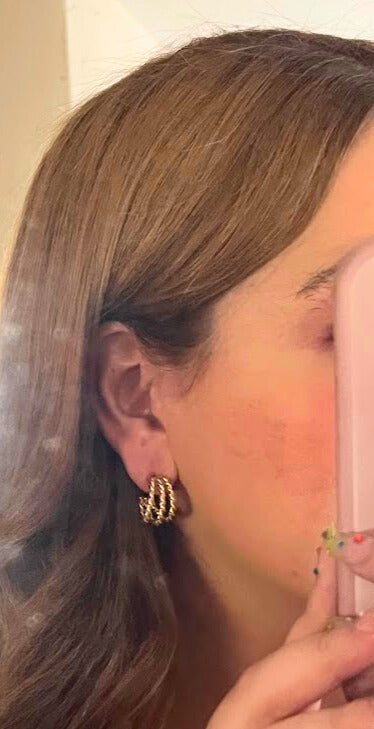 ARRACADAS TRIPLES TEXTURA