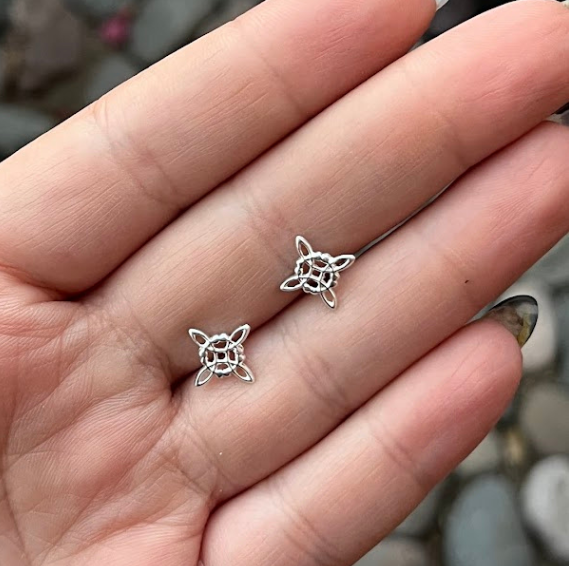 ARETES PLATA 925 NUDO DE BRUJAS