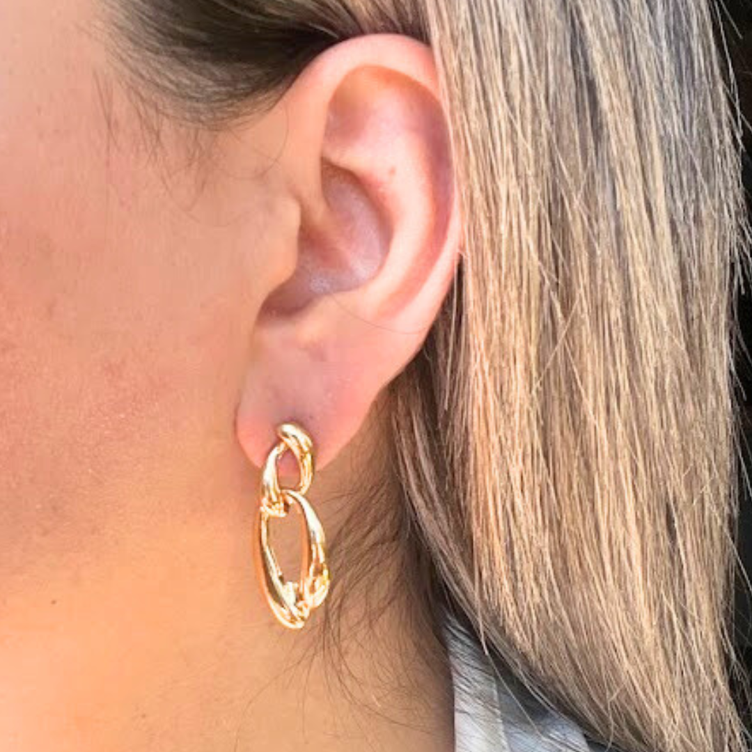 ARETES COLGANTES CADENA