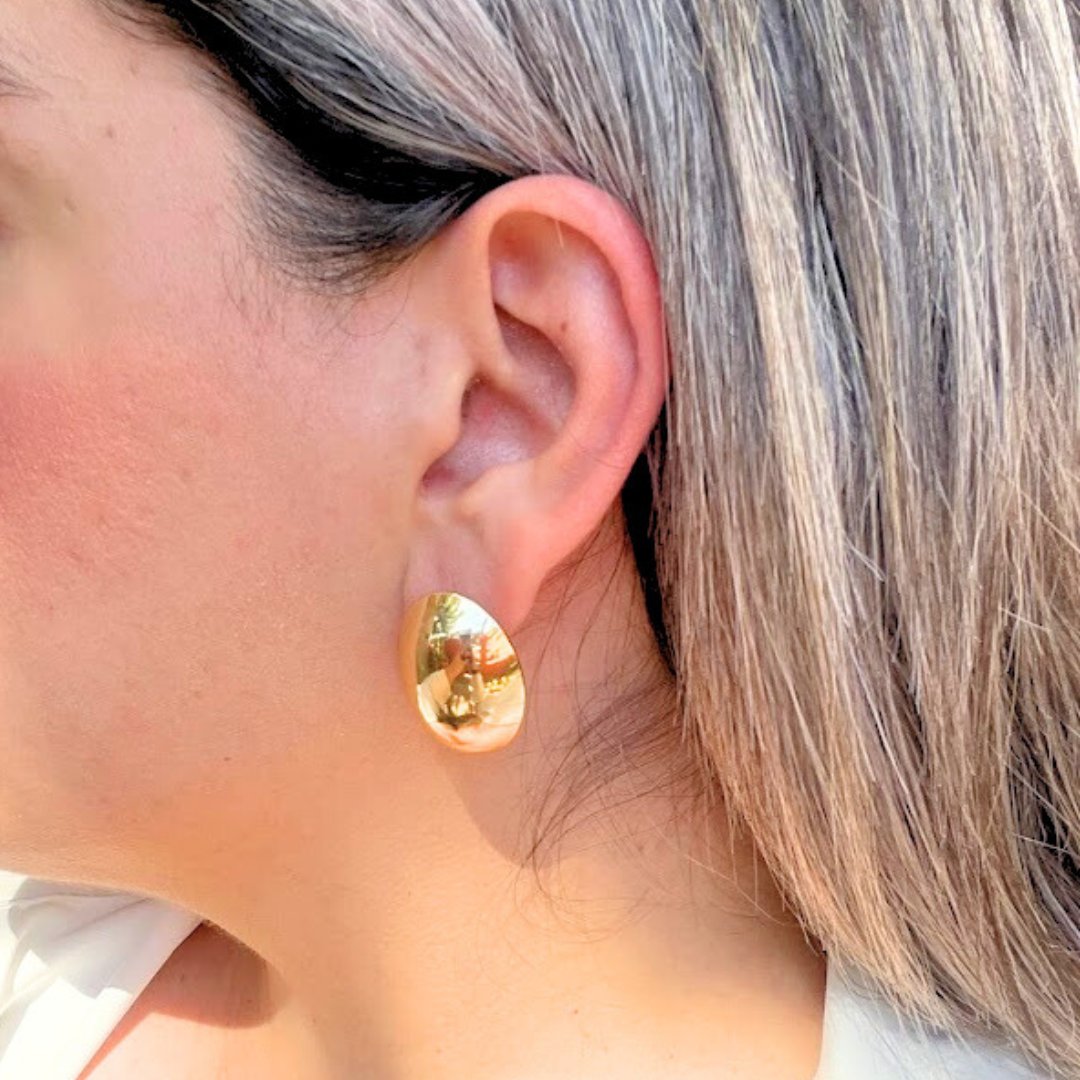 ARETES OVALO COLOR COBRE