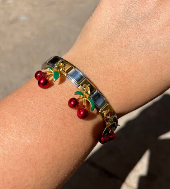 PULSERA ITALIANA 3 CEREZAS