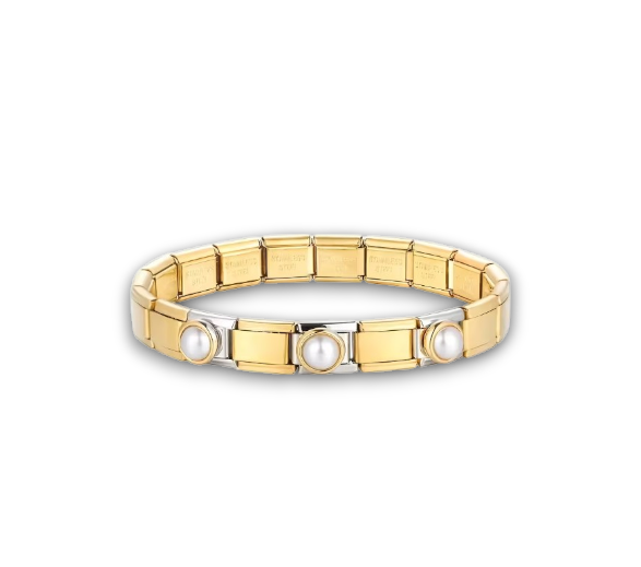 PULSERA ITALIANA 3 PERLAS