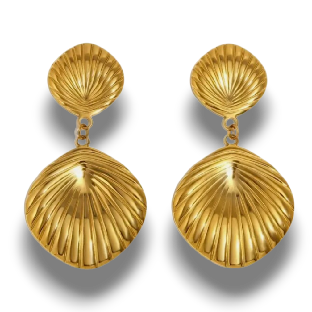 ARETES CONCHA COLGANTE