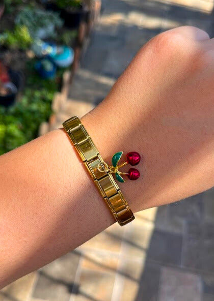 PULSERA ITALIANA CON CEREZA
