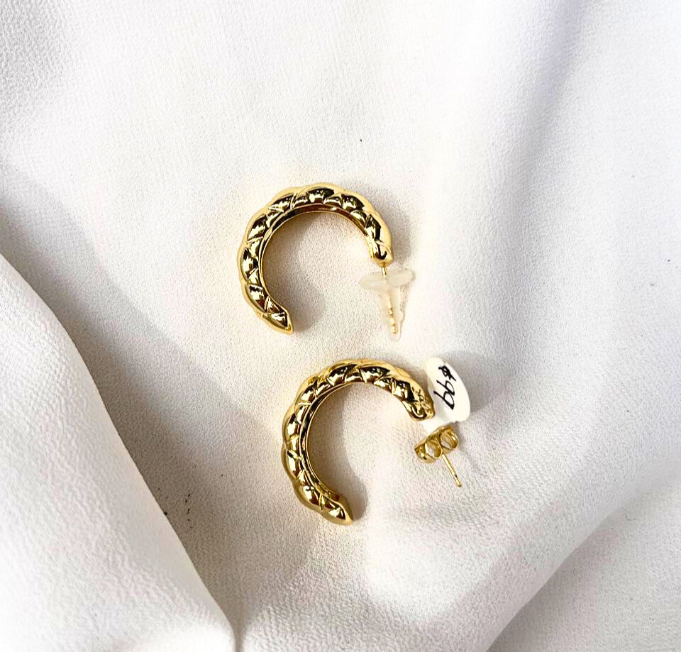 ARRACADAS MEDIO CIRCULO TRENZA