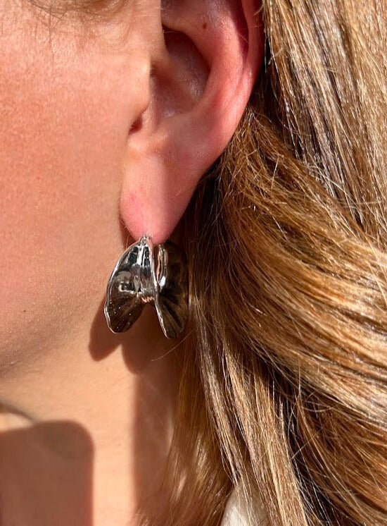 ARETES PLATA OVALADO