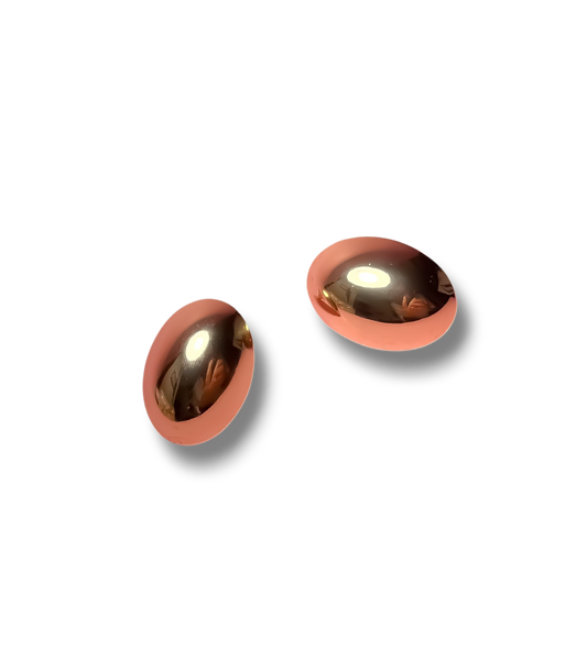 ARETES OVALO COLOR COBRE