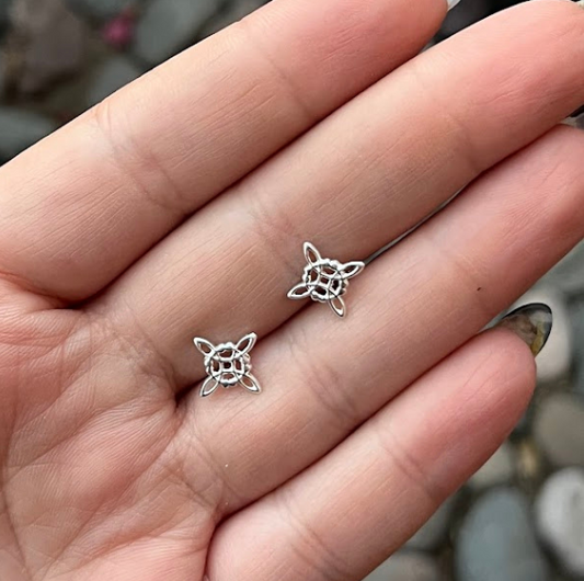 ARETES PLATA 925 NUDO DE BRUJAS