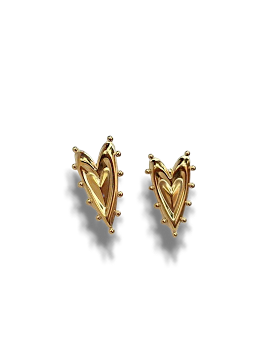 ARETES CORAZON ALARGADO