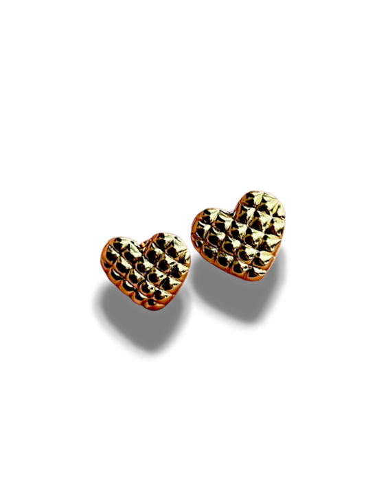 ARETES CORAZON CUADRADOS