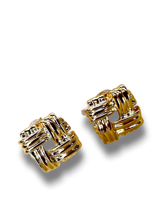 ARETES CUADRADO RAYADO