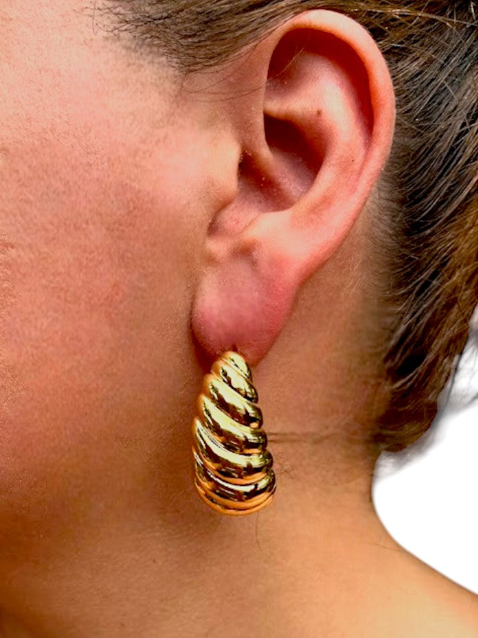 ARETES CUERNO LINEAS