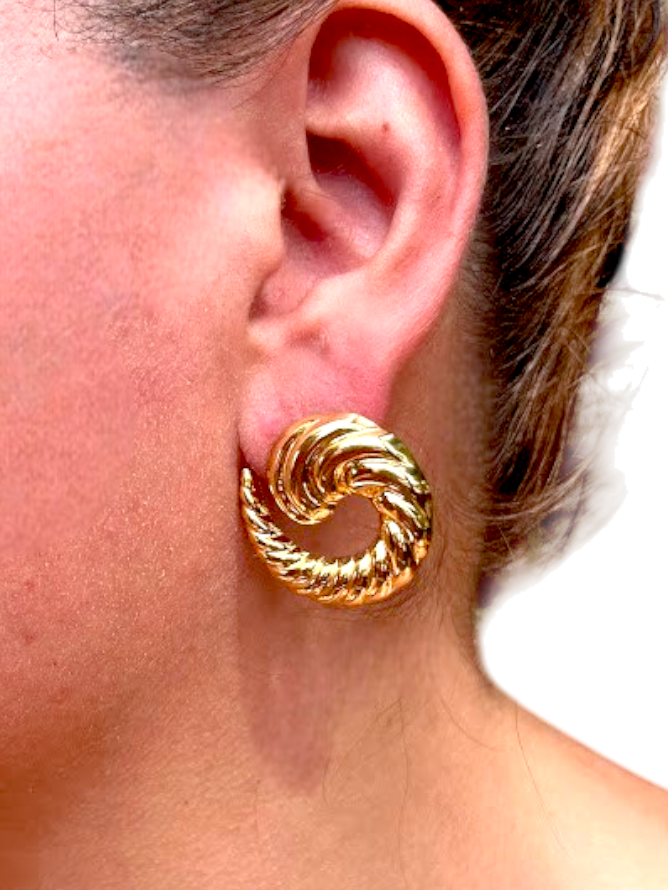 ARETES CIRCULO TRENZA