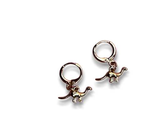 ARETES HUGGIES COLGANTES DINOSAURIO