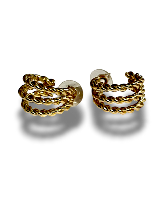 ARRACADAS TRIPLES TEXTURA