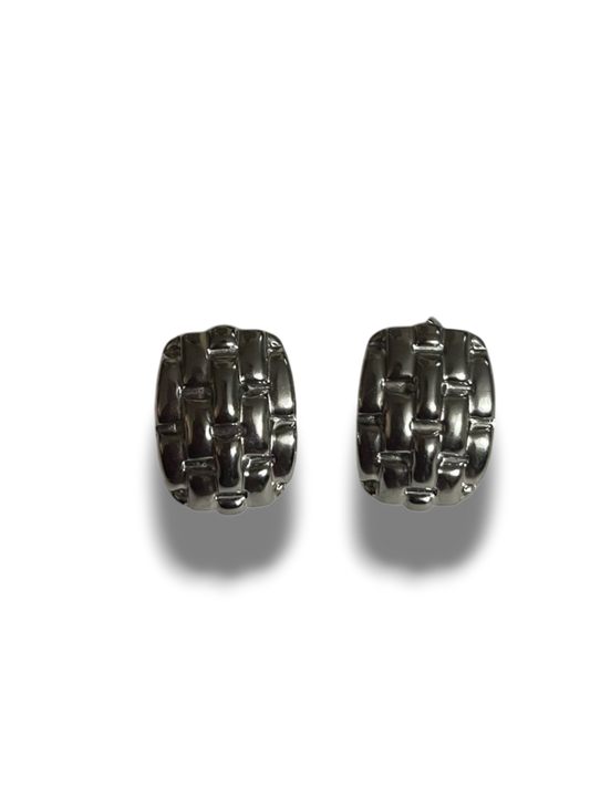 ARETES TEXTURA PLATA
