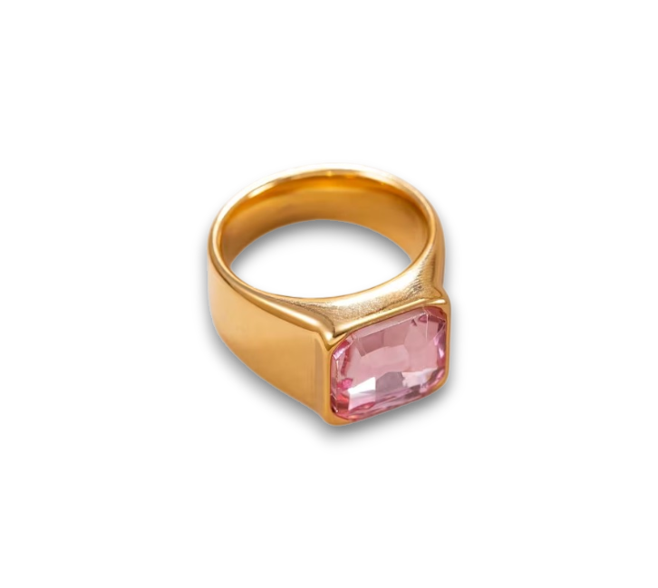 ANILLO ZIRCONIA ROSA