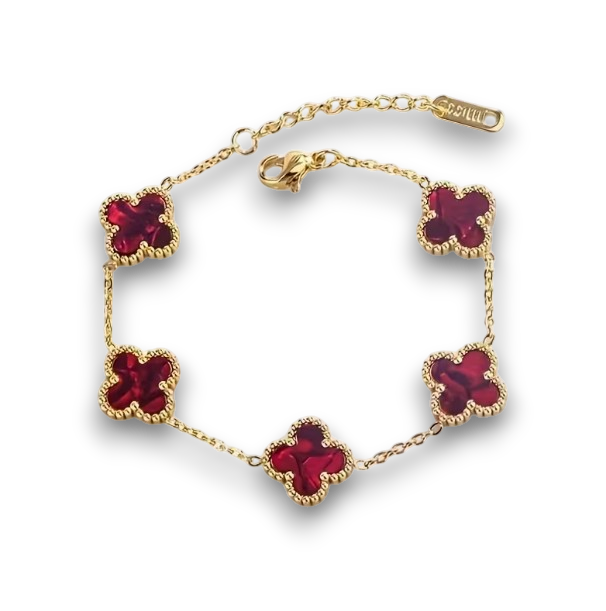 PULSERA TREBOL TINTO