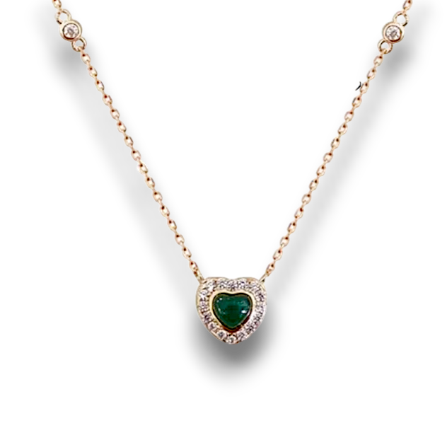 COLLAR CORAZON VERDE