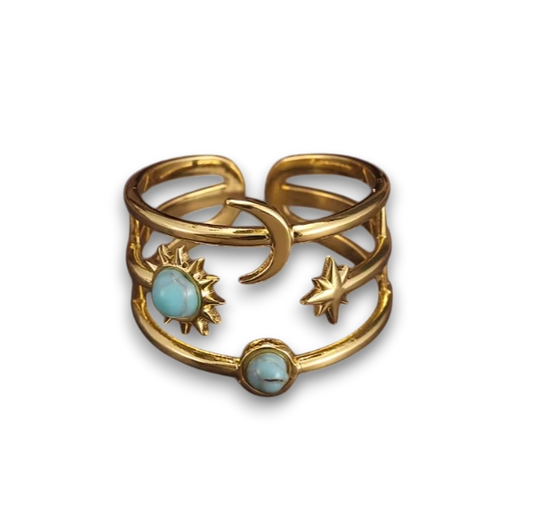 ANILLO LUNA Y ESTRELLA