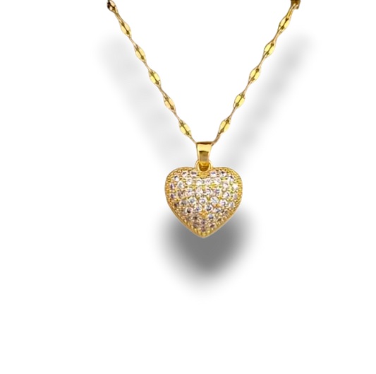COLLAR CORAZON PERLA