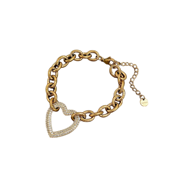 PULSERA CORAZON ZIRCONIAS