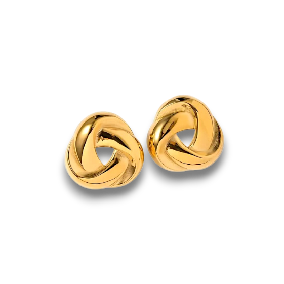 ARETES NUDO DORADO
