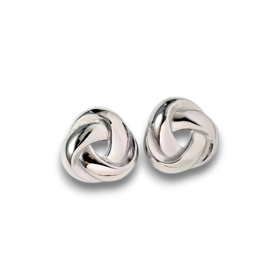 ARETES NUDO PLATA